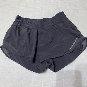 Lululemon Hotty Hot Shorts, Grey, Size 4